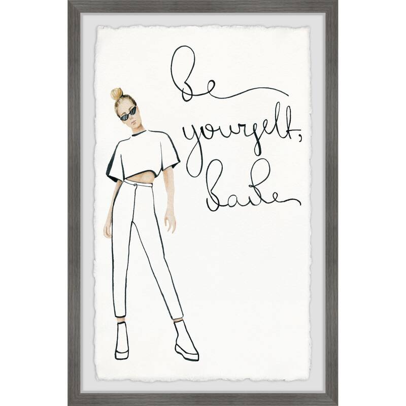 Be Yourself Babe III Framed Wall Art, Elegant Home Touch - Sophisticated Artwork for Refined Décor