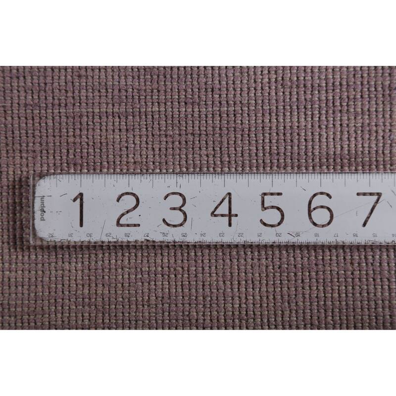 Hand Knotted Oriental 100% Wool Carpet Modern Solid Purples Gabbeh Area Rug - 12' 2'' X 11' 11''