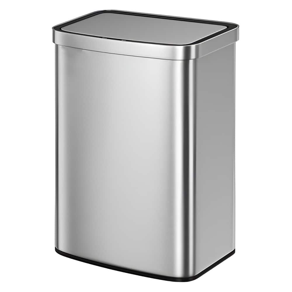 Plastic Steel 13-Gallon Motion Sensor Lid Kitchen Trash Can