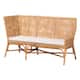 Baako Bohemian Light Honey Rattan 2-Piece Dining Nook Bench Set