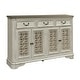 preview thumbnail 2 of 5, Magnolia Manor Antique White Weathered Bark Hall Buffet