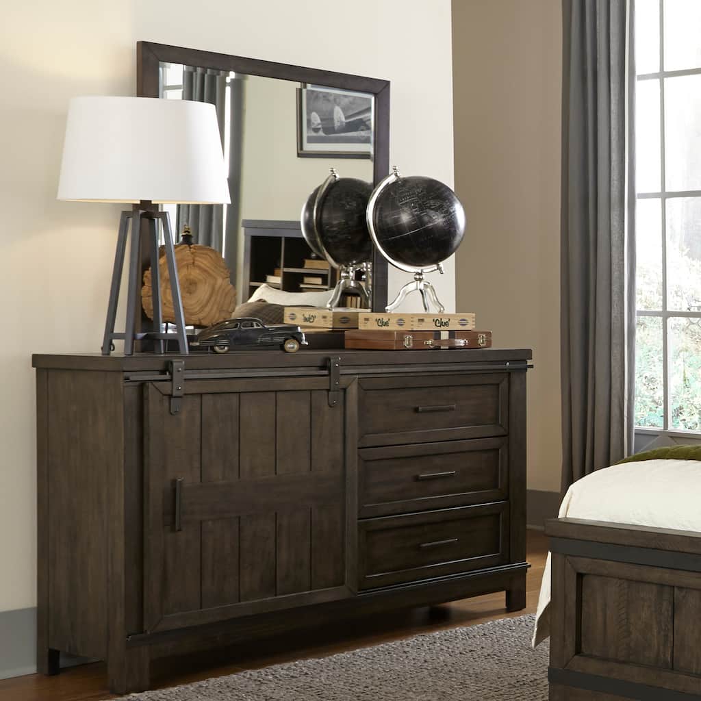 Thornwood Hills Rock Beaten Grey Dresser & Mirror