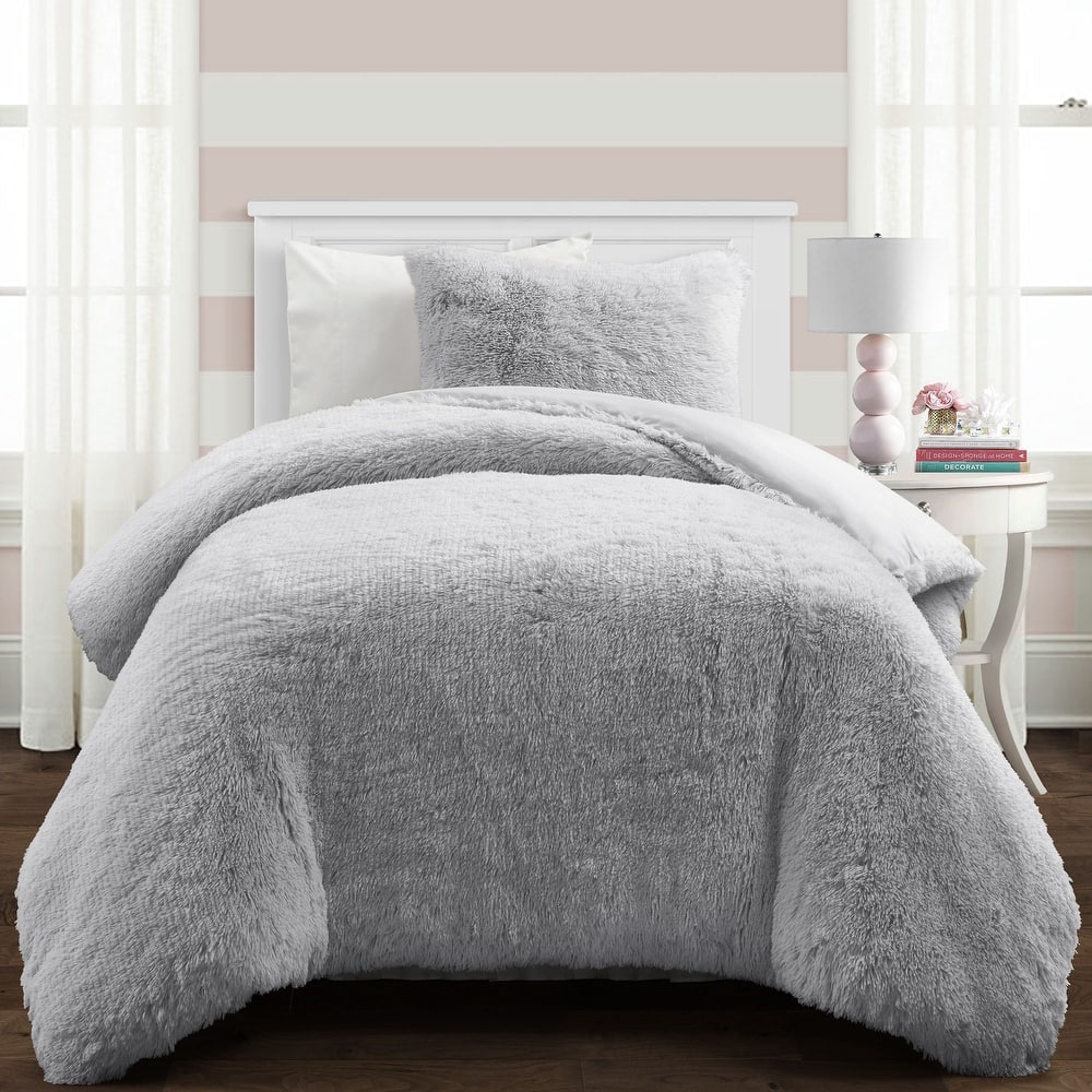 Lush Decor Emma Faux Fur Comforter Set