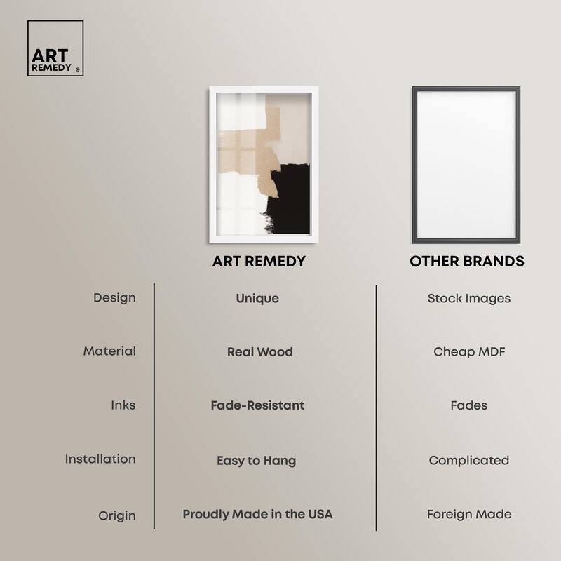 Beige and Black II Shadowbox by Art Remedy