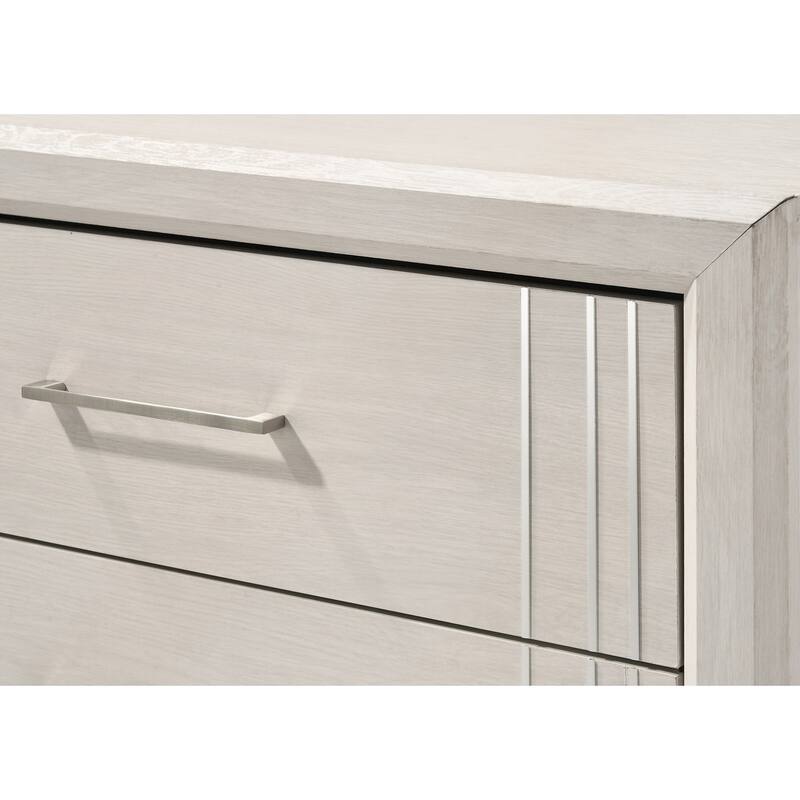 Contemporary Two-Drawers Nightstand with Spacious Storage for Modern Bedrooms