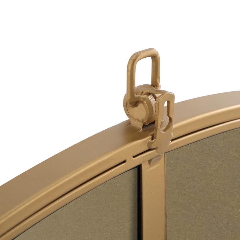 Strick & Bolton Patti Metal 48-inch Round Mirror with Decorative Hook
