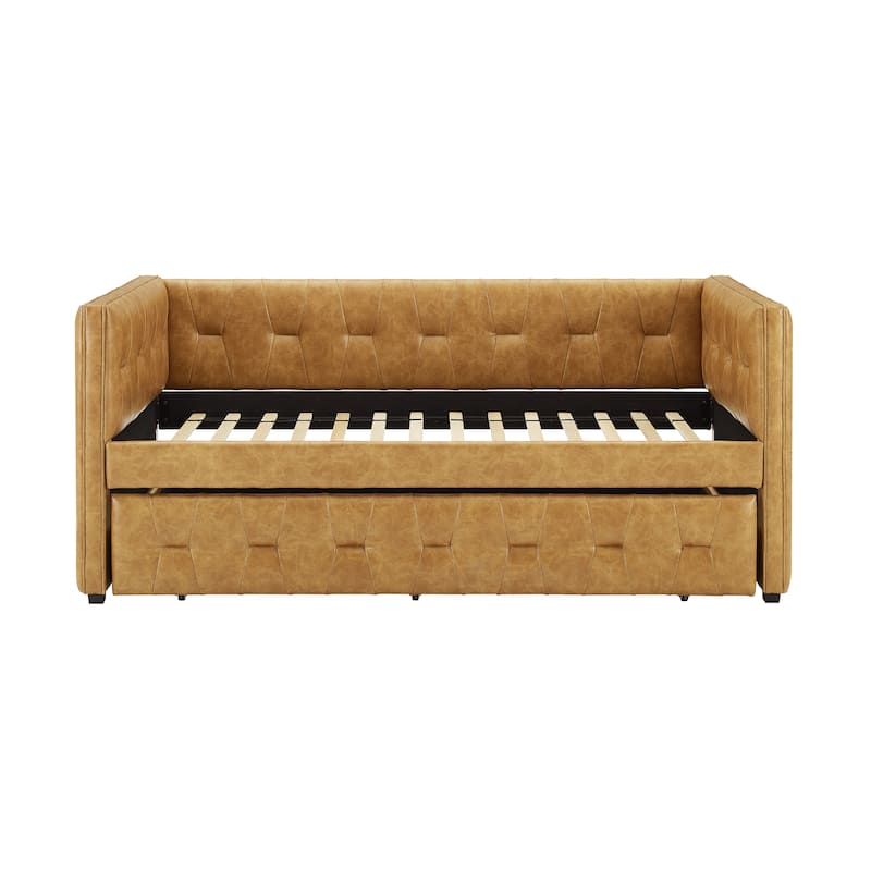 Corvus Somme Tufted Upholstered Daybed with Trundle