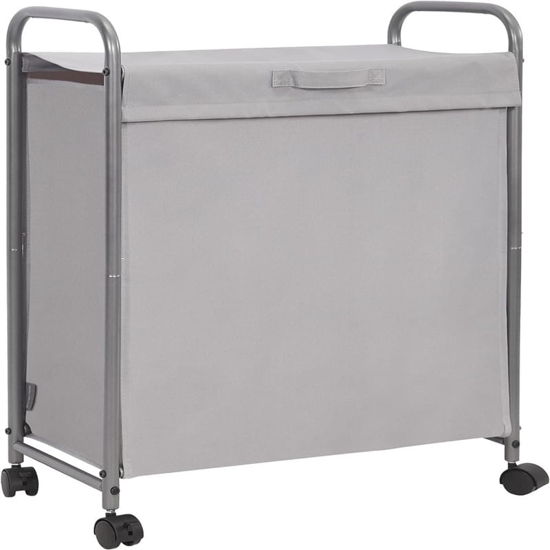Laundry Hamper with Lid - 30.7"L x 21.65"W x 11"H - Grey - 30.7"L x 21.65"W x 11"H