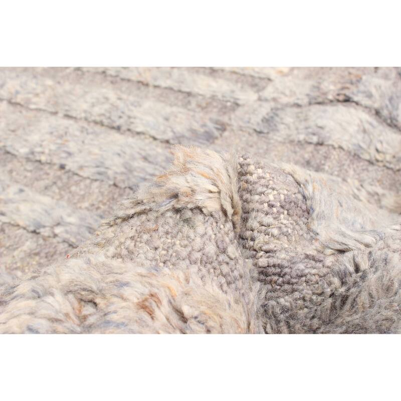 ECARPETGALLERY Braid weave Sienna Grey Wool Rug - 5'6 x 7'10