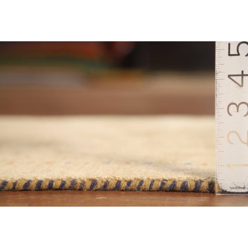Hand Knotted Oriental 100% Wool Carpet Tribal Animal Pictorial Brown Gabbeh Area Rug - 3' 10'' X 2' 1''