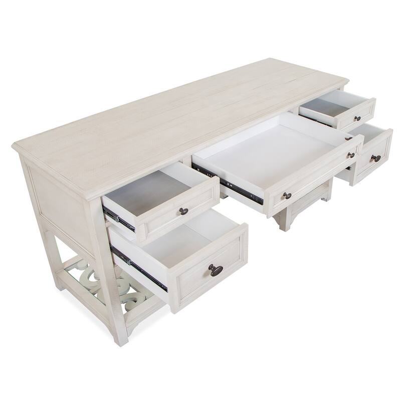Magnussen Home Bronwyn Alabaster Desk With Hutch