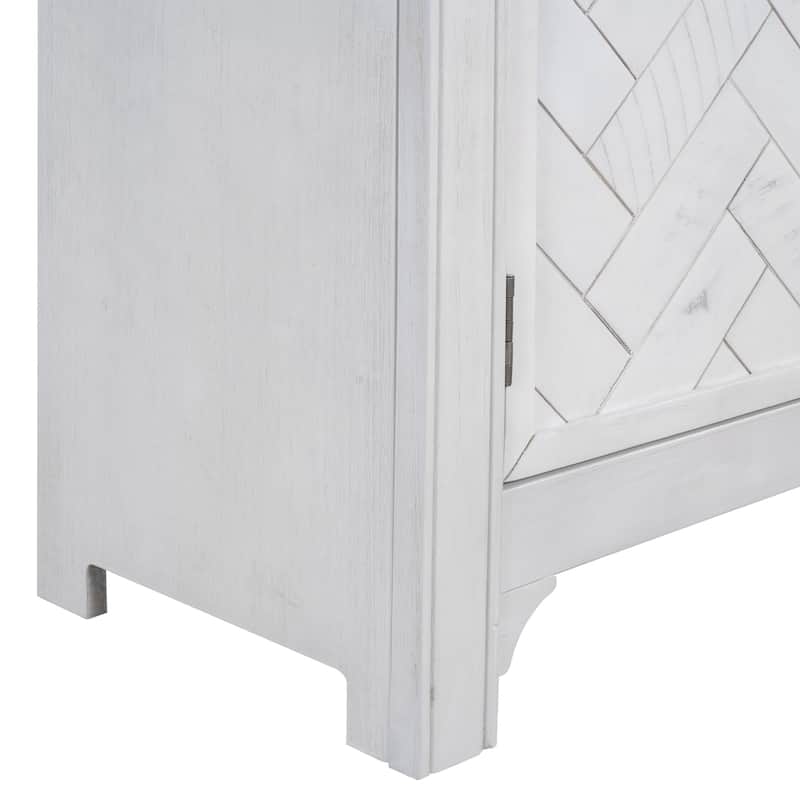 40" Modern Cabinets with Unique Design Doors with 1 Adjustable Shelves,Suitable