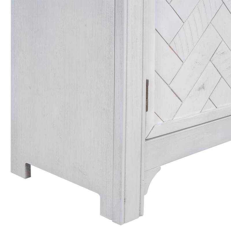 Medieval Accent Storage Cabinet, MDF Construction with Adjustable Shelves
