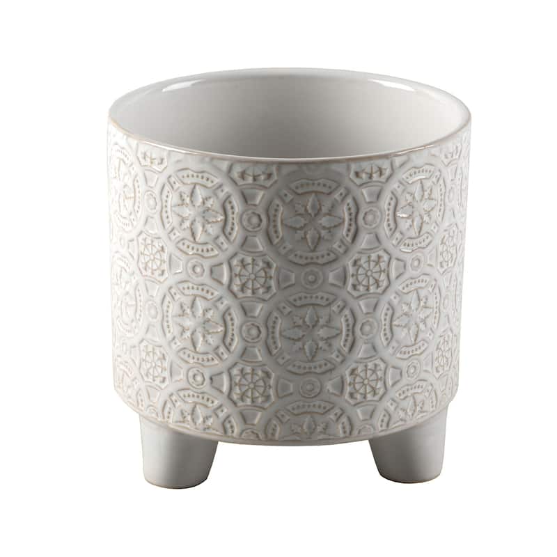 6" Cathedral Footed Ceramic Planter