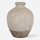 preview thumbnail 1 of 2, Uttermost 17117 Fernandina 20" Tall Concrete Vase White Wash