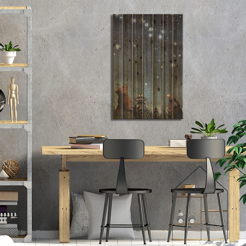 Constellations Print On Wood by Maggie Vandewalle - Multi-Color