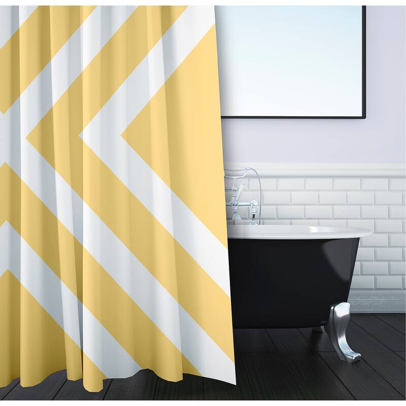 X' Stripes Pattern Shower Curtain