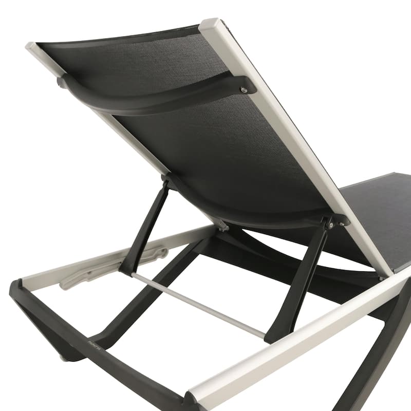 Furnish Theory Seabreeze Deck Patio Sunlounger Sun Lounger Lounge Chair Sling Chaise Lounger (Various Frame & Mesh Colors)