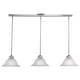 preview thumbnail 1 of 7, Da Vinci 3L Brushed Nickel Linear Chandelier Island Pendant Light Fixture - 39.75-in W x 16.63-in H x 9.75-in D Brushed Nickel - 39.75-in W x 16.63-in H x 9.75-in D
