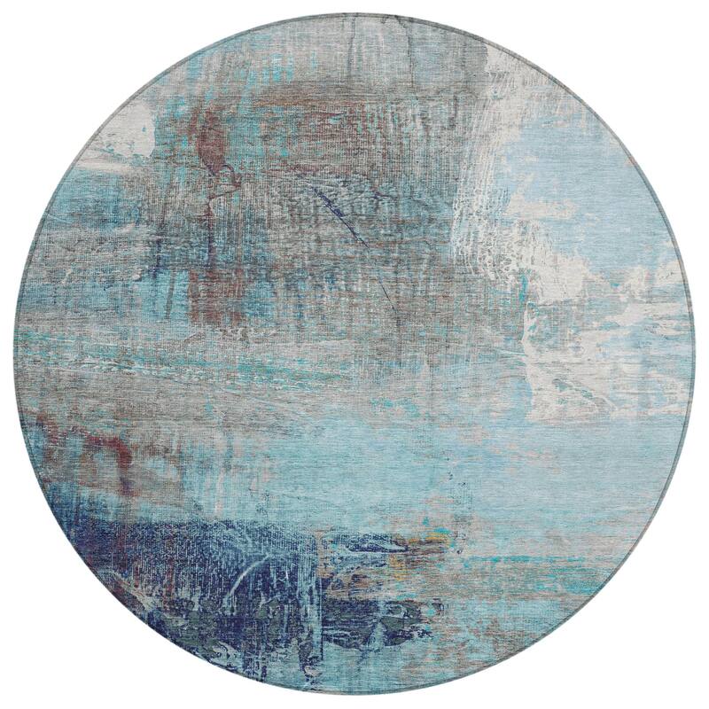 HomeRoots Abstract Transitional Rectangle Outdoor Rug