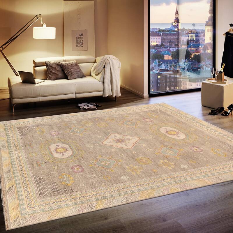 Pasargad Home Khotan Hand-Knotted Wool Area Rug, Camel