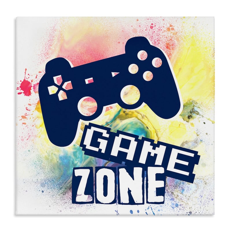 Stupell Game Zone on Modern Splatter Canvas Wall Art Design By Marcus Prime - 24 x 24