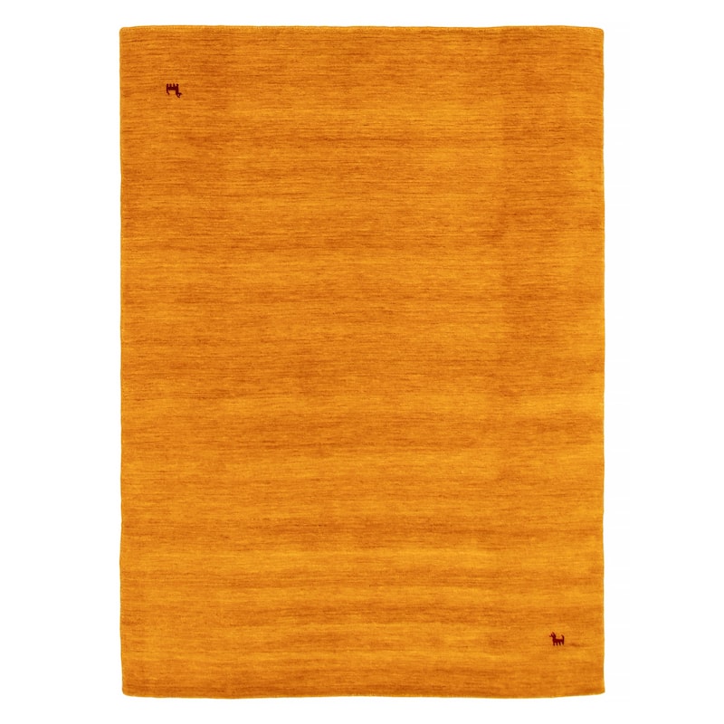 Kashkuli Gabbeh Gold Rug 4'8" x 6'6" - 4'8 x 6'6 - Dark Gold - 4'8 x 6'6