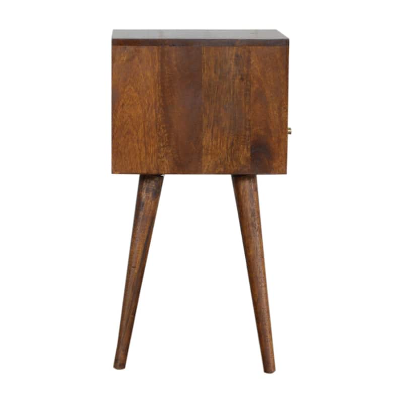 HomeRoots 22" Chestnut Solid Wood Square One Drawer Nightstand