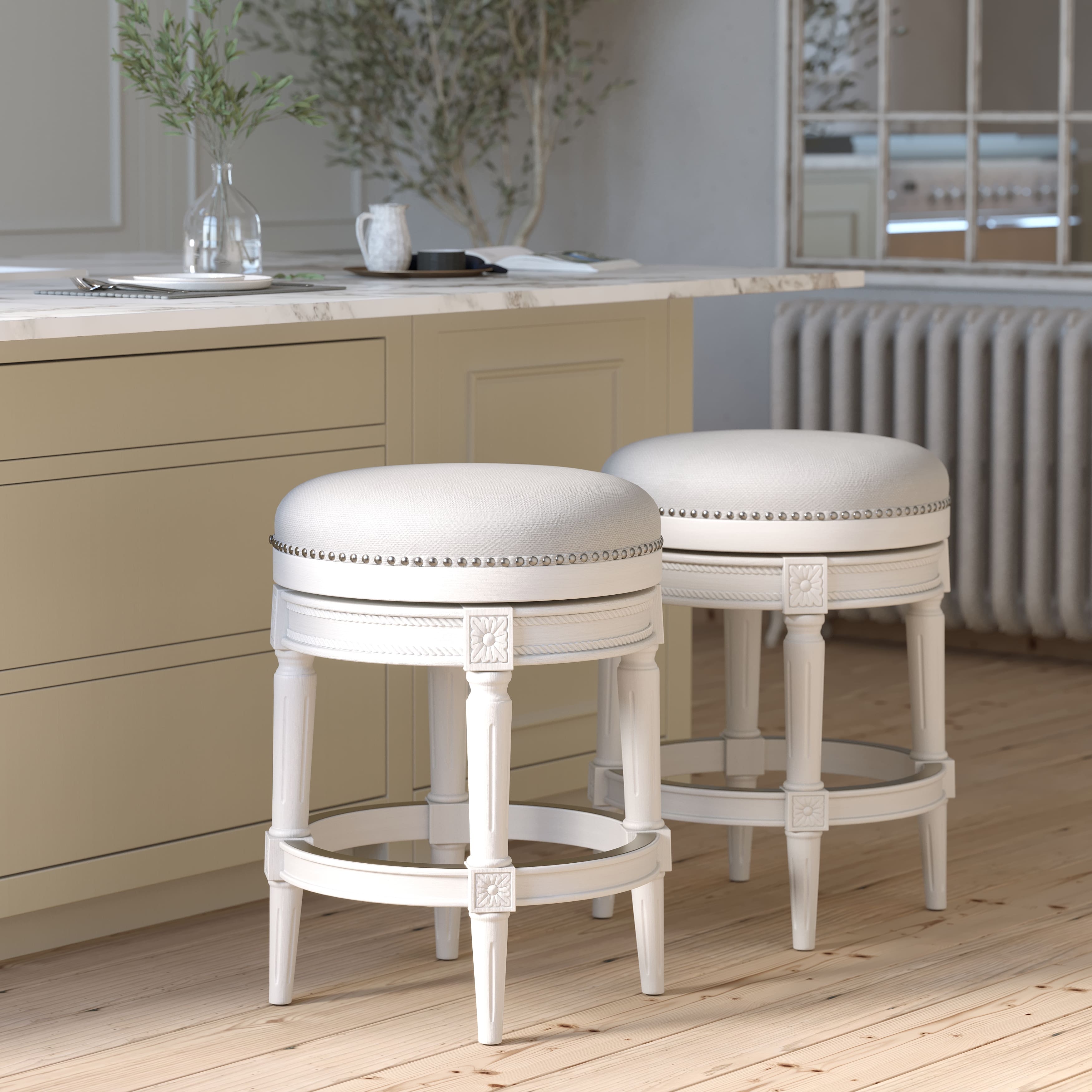 Option Farmhouse White/Gray Seat