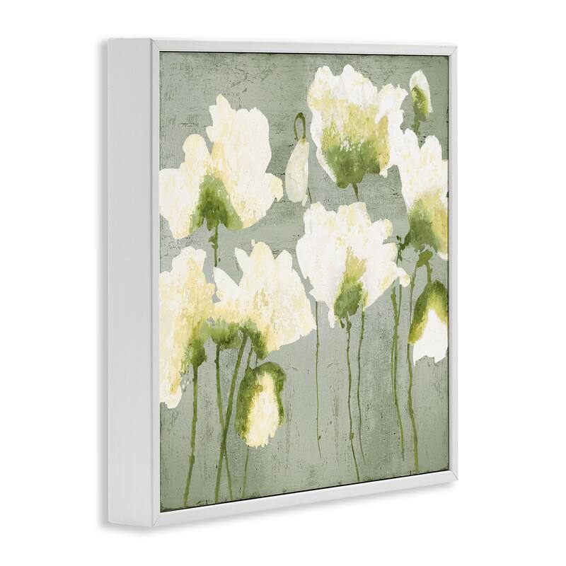 Stupell Modern White Flower Blooms Framed Giclee Art Design By Vanessa Austin