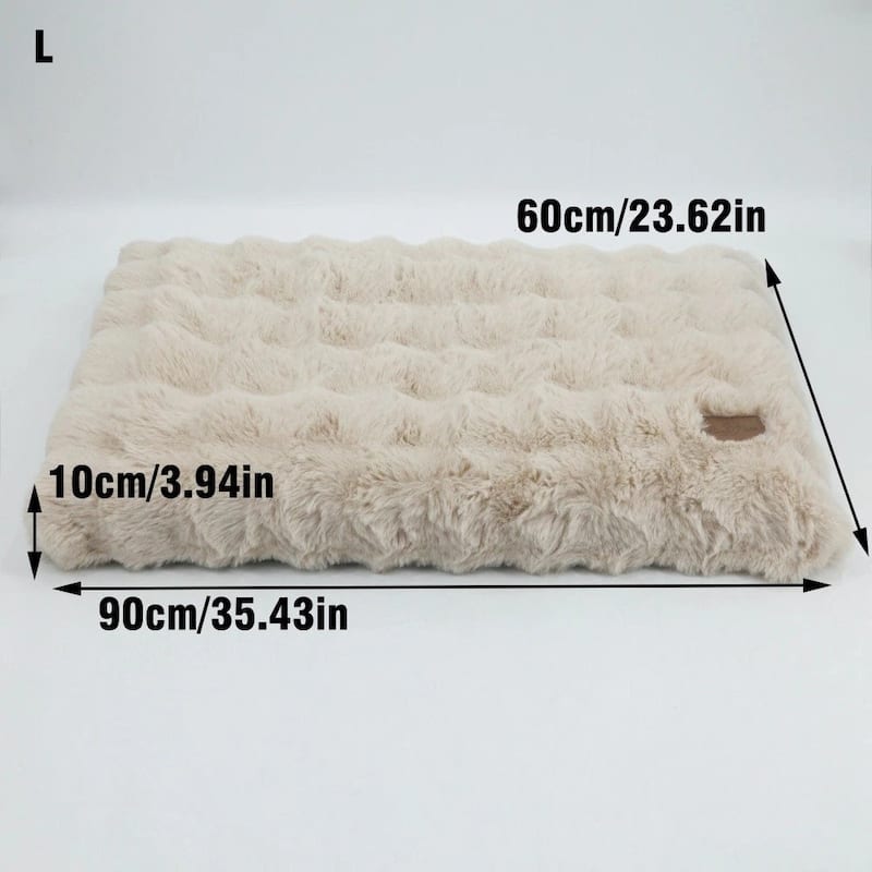 Washable Dog Bed Comfy Fluffy Kennel Pad Anti-Slip Pet Sleeping Mat Dogs Pillow