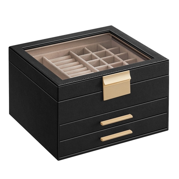 Jewelry Box with Glass Lid - Bed Bath & Beyond - 40834348
