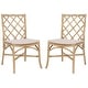 preview thumbnail 14 of 12, SAFAVIEH Haru Rattan Dining Chair Set of 2, Fully Assembled - 23"W x 19"D x 37"H