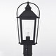 preview thumbnail 6 of 4, Lexington 1 Light Dusk to Dawn Black Outdoor Post Lamp Clear Glass - 7.75-in W x 17.75-in H x 6.5-in D