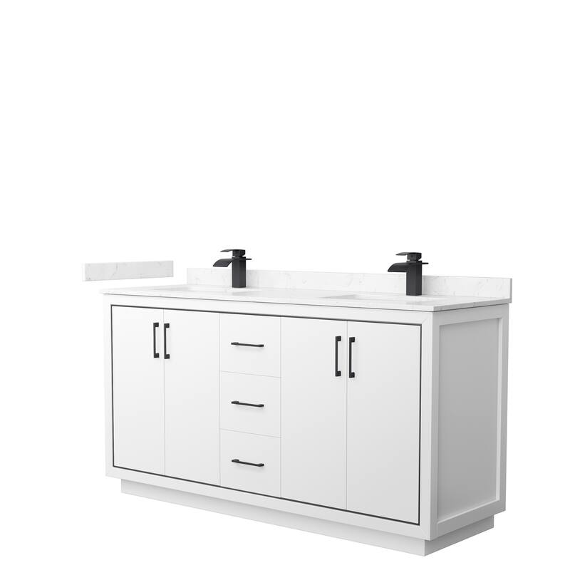 Icon Double Vanity Set, Cultured Marble Top, No Mirror