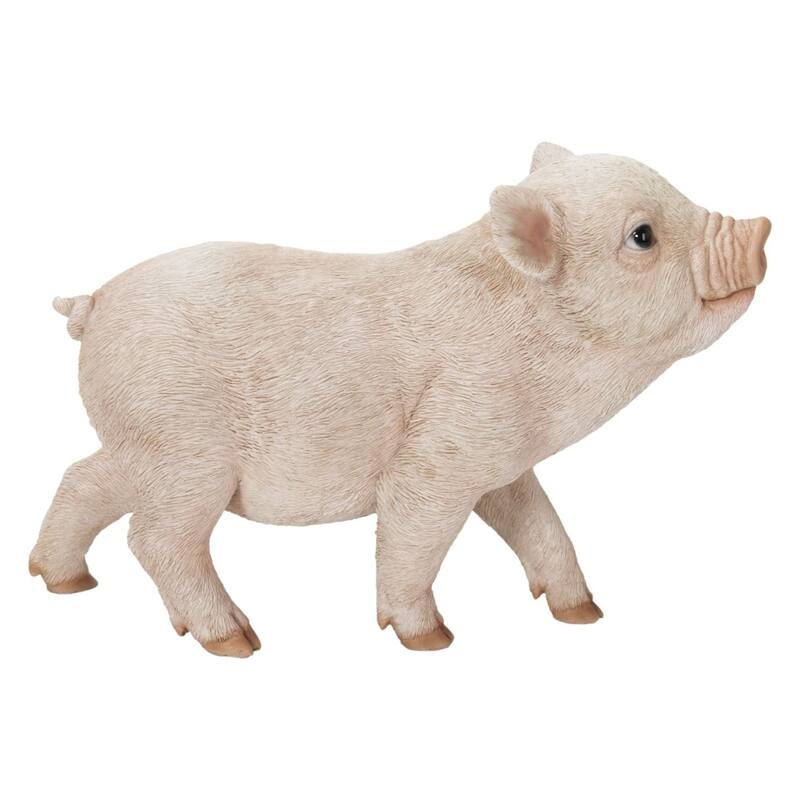 8.75" Standing Baby Piglet Outdoor Garden Statue