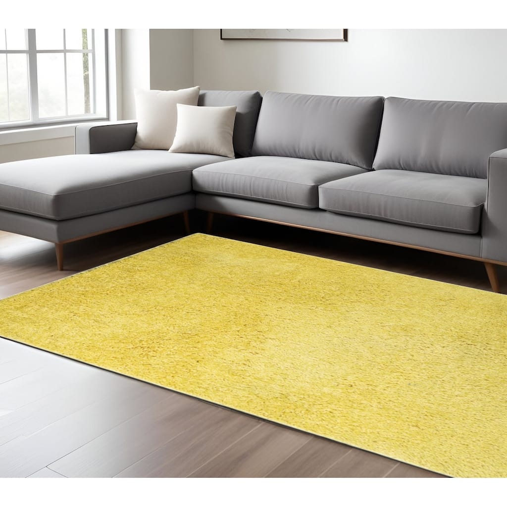 HomeRoots Solid Color Transitional Rectangle Area Rug - 132.00 in. x 96.00 in. x 2.00 in.