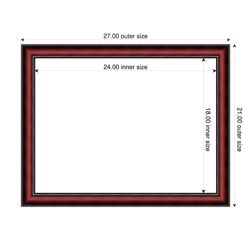 Amanti Art Rubino Cherry Scoop Framed Dry Erase Magnetic Board - 27 x 21 in
