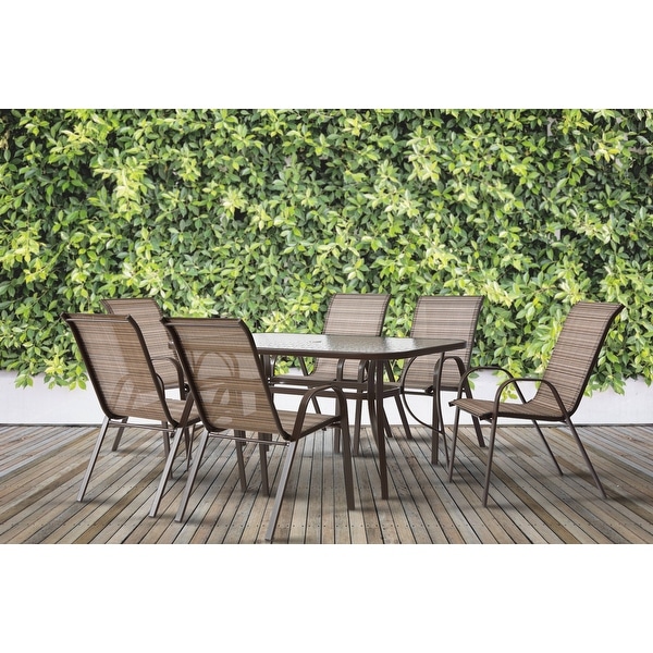 Steel Mesh Sling 7 piece Patio Dining Set Bed Bath Beyond 33110031