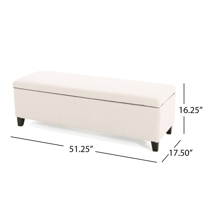 Roomfitters Modern Storage Ottoman Bench with Flip Top and Hidden Compartment, Ideal for Entryway and Living Room, White