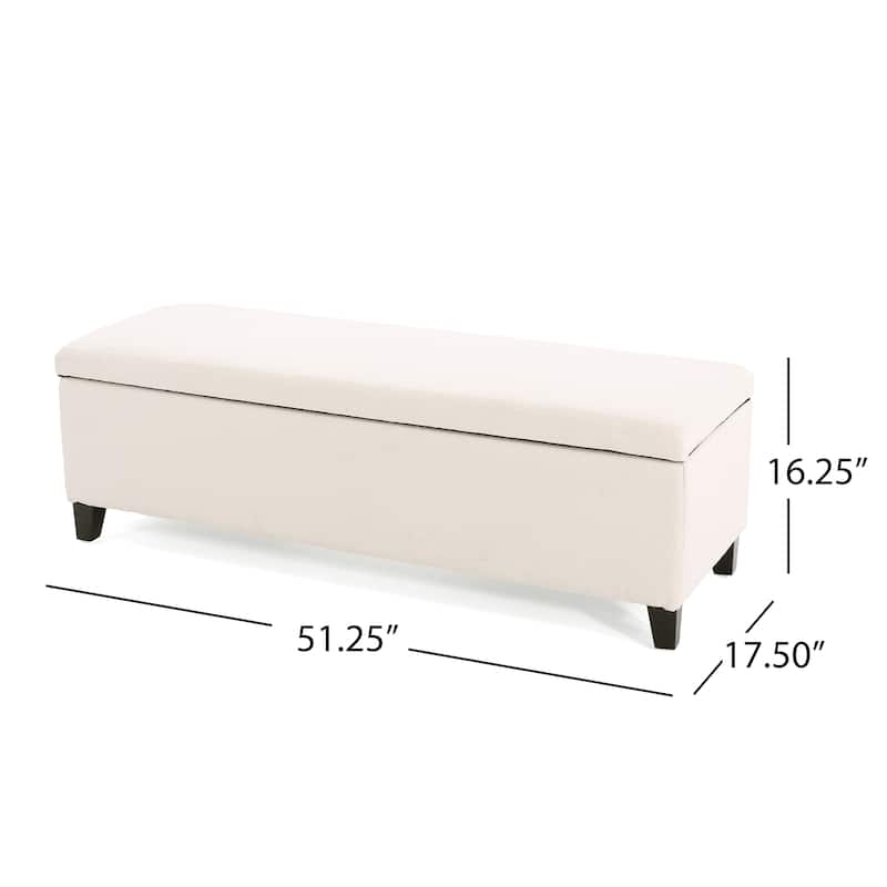 White Storage Ottoman: Modern Design, Ample Space