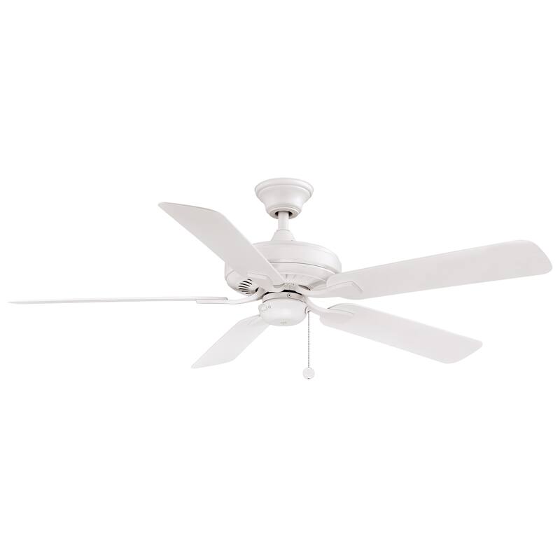 Edgewood 52 inch Indoor/Outdoor Ceiling Fan with Matte White Blades - Matte White - Pull Chain