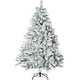 preview thumbnail 2 of 53, 6ft or 7ft Artificial Snow Flocked Christmas Tree with Metal Stable Stand Base for Indoor and Outdoor Holiday Decoration 7 Foot - White Tree/Green