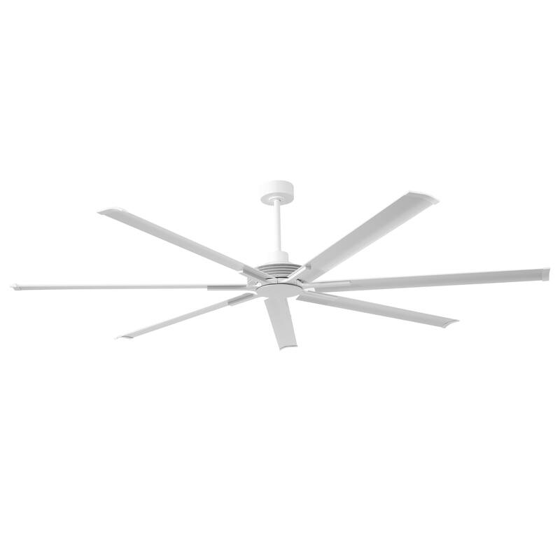 84" Industrial Aluminum Warehouse Black Extra Large Ceiling Fan with Remote