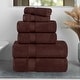 preview thumbnail 25 of 47, Superior Soft and Absorbent Zero Twist Cotton 6-piece Towel Set Espresso