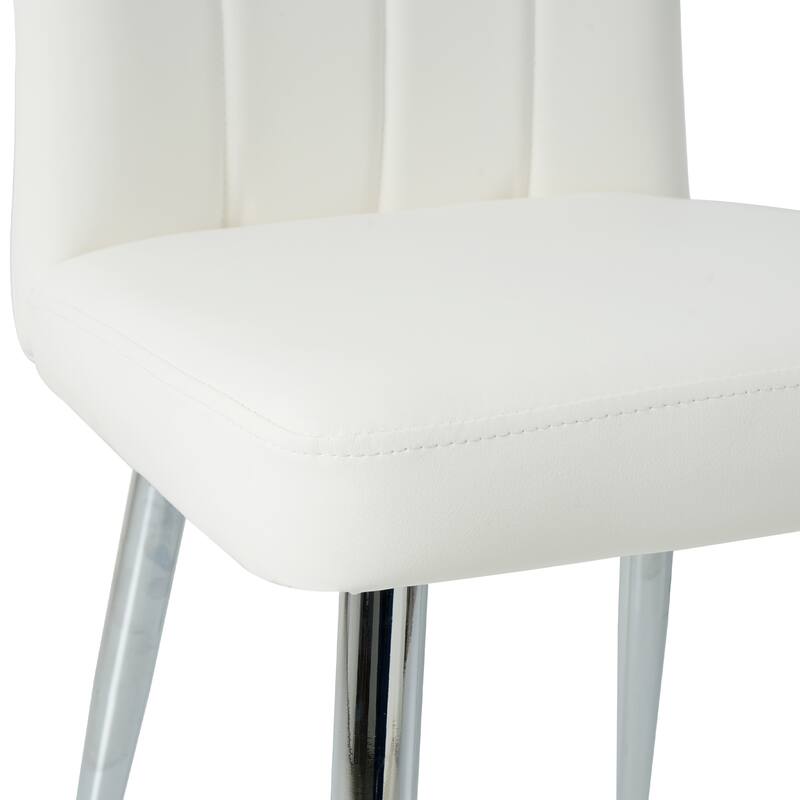 Modern Dining Chair with Metal Chair Legs (Set Of 4)