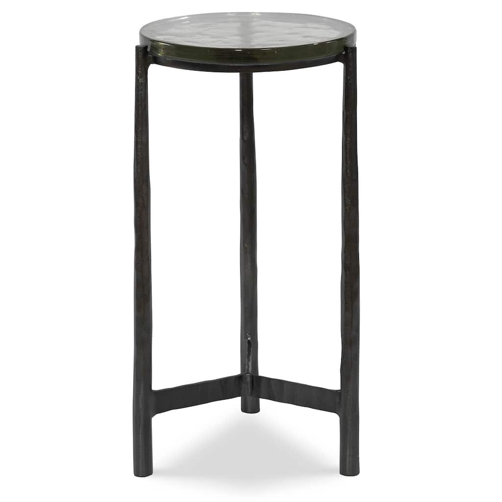 Uttermost 25308 12" Wide Glass and Iron End Table