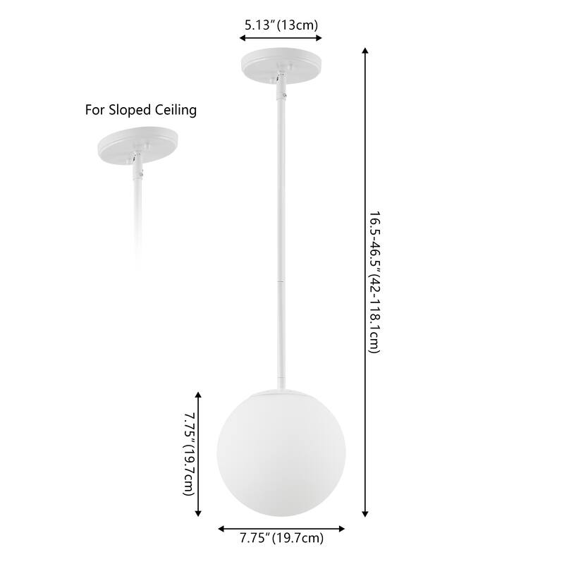 7.75" Globe LED Pendant by JONATHAN Y