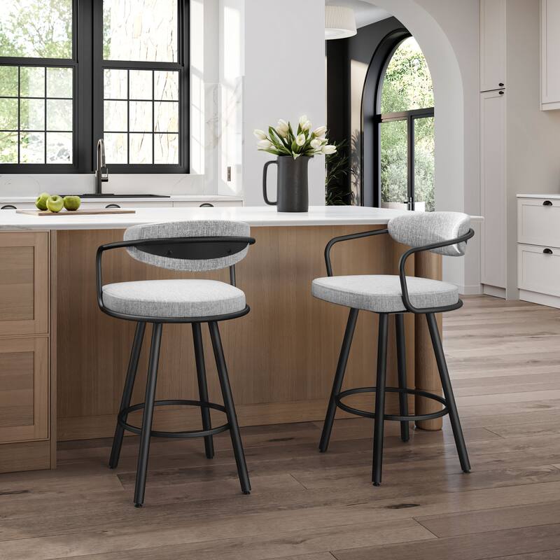Amisco Ernesto Swivel Counter and Bar Stool with Arms