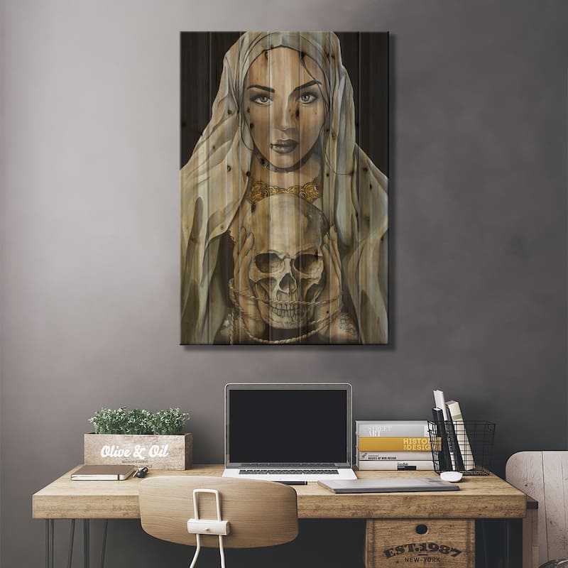 It Doesn't Really Matter Print On Wood by Mark Fox - Multi-Color